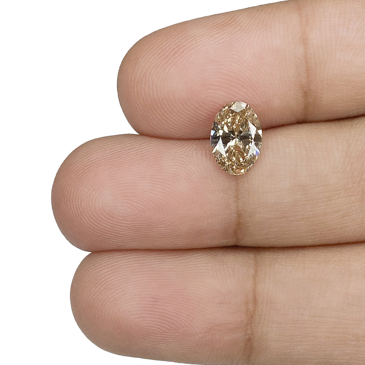 1.02ct | Champagne VS Oval Shape Brilliant Cut Diamond-Modern Rustic Diamond
