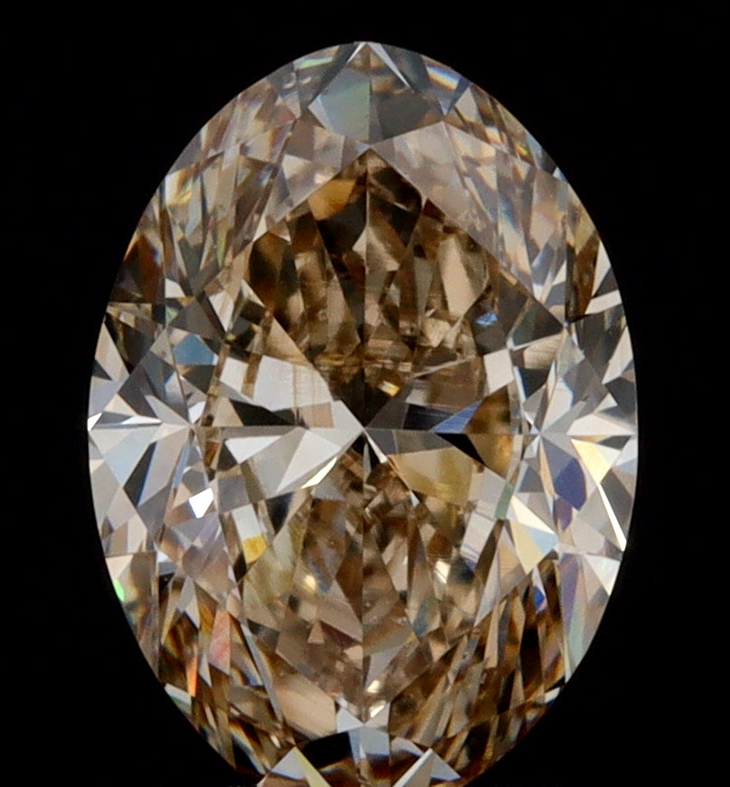 1.02ct | Champagne VS Oval Shape Brilliant Cut Diamond-Modern Rustic Diamond