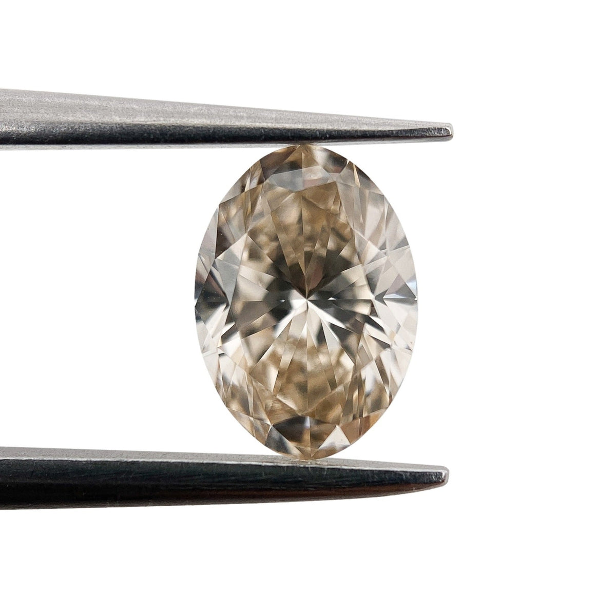 1.02ct | Champagne VVS Oval Shape Brilliant Cut Diamond-Modern Rustic Diamond