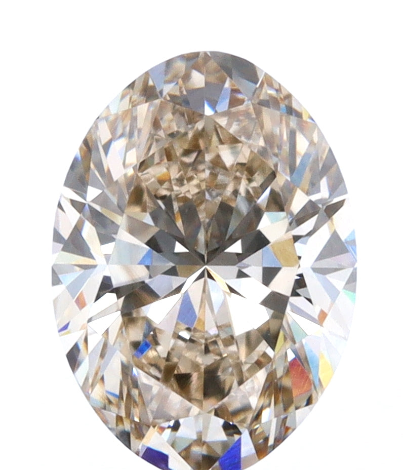 1.02ct | Champagne VVS Oval Shape Brilliant Cut Diamond-Modern Rustic Diamond