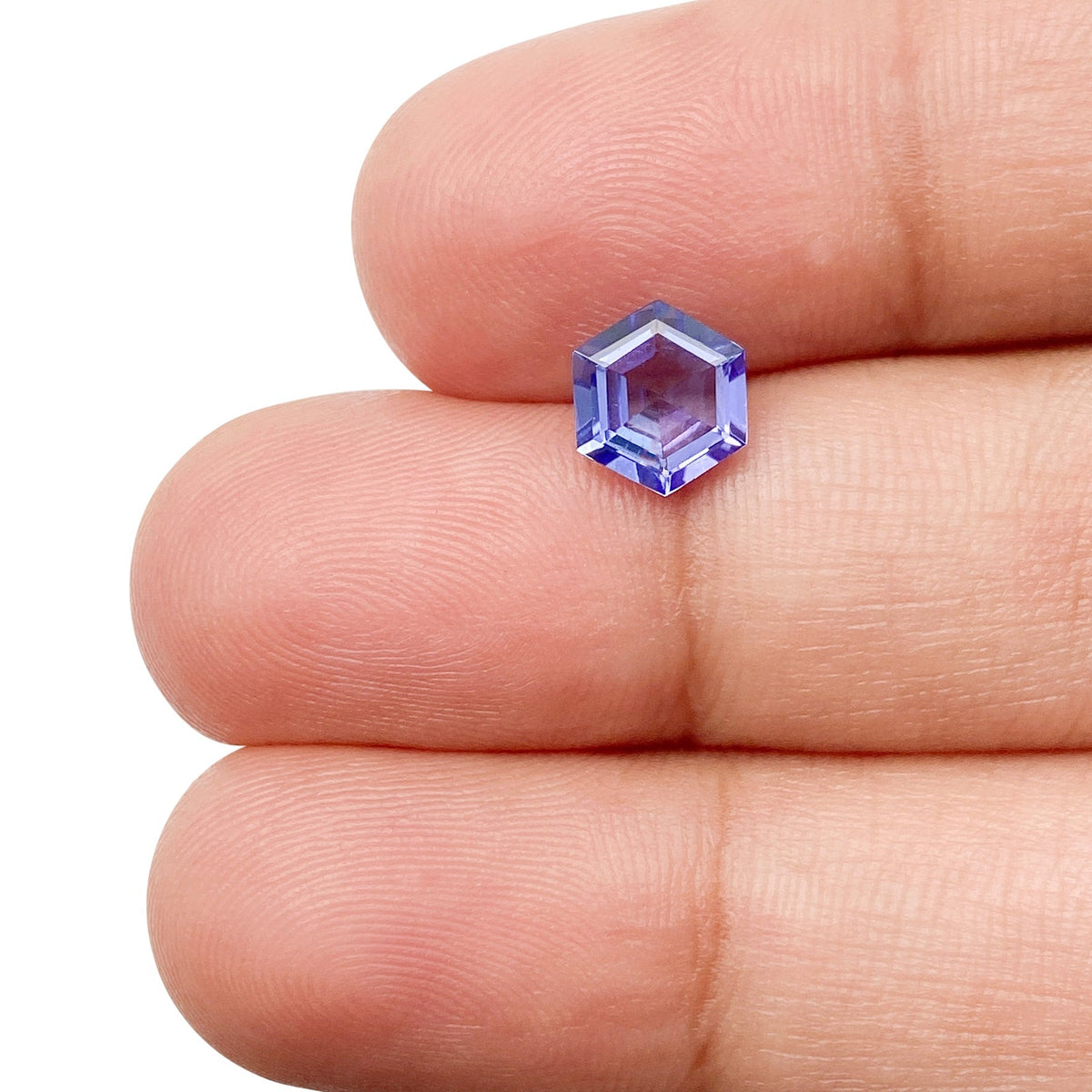 1.02ct | Hexagon Shape Step Cut Tanzanite-Modern Rustic Diamond