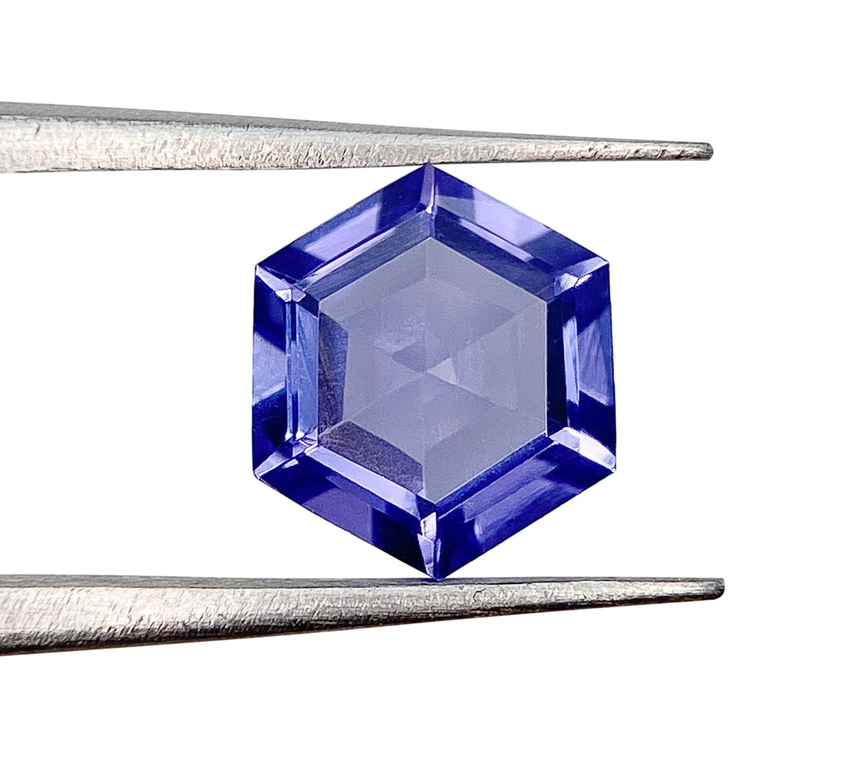 1.02ct | Hexagon Shape Step Cut Tanzanite-Modern Rustic Diamond