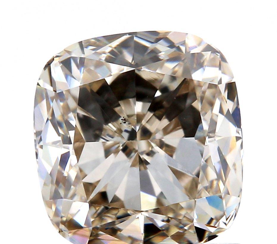 1.10ct | Light Brown VS Cushion Shape Brilliant Cut Diamond - Modern Rustic Diamond