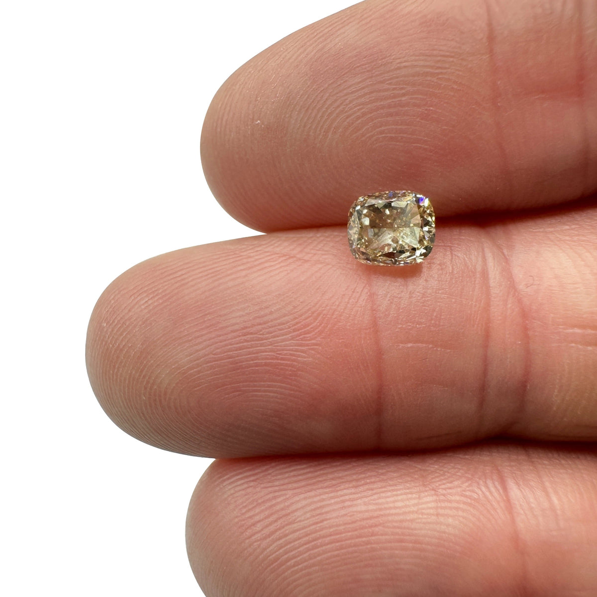 1.03ct | Champagne VVS Cushion Shape Brilliant Cut Diamond-Modern Rustic Diamond