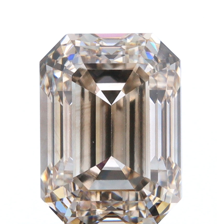 1.03ct | Champagne VVS Emerald Shape Step Cut Diamond-Modern Rustic Diamond