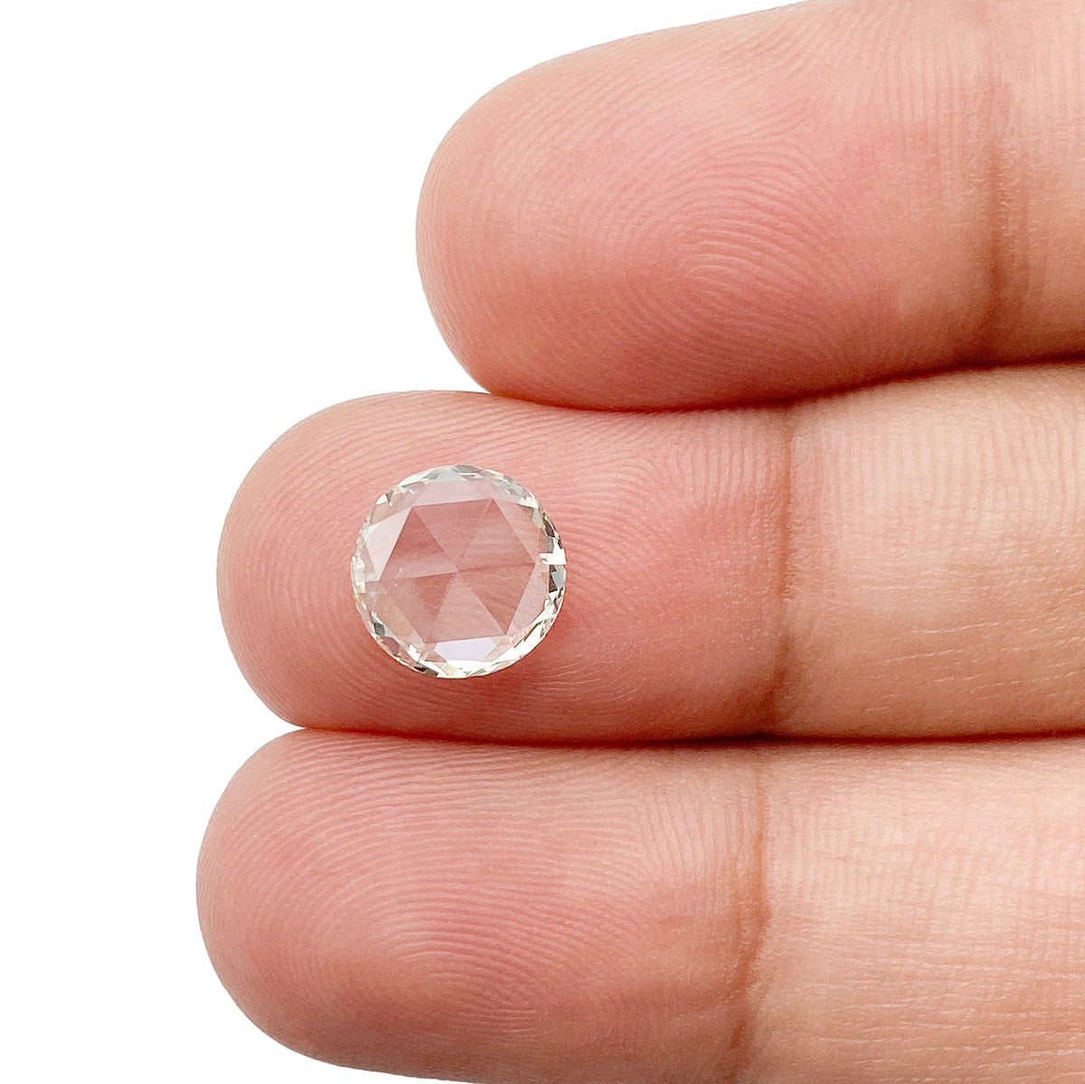 1.03ct | Light Color VS Round Shape Rose Cut Diamond-Modern Rustic Diamond