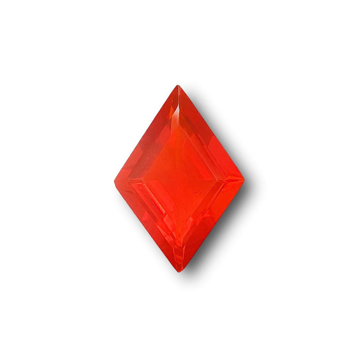 1.03ct | Lozenge Shape Step Cut Fire Opal-Modern Rustic Diamond