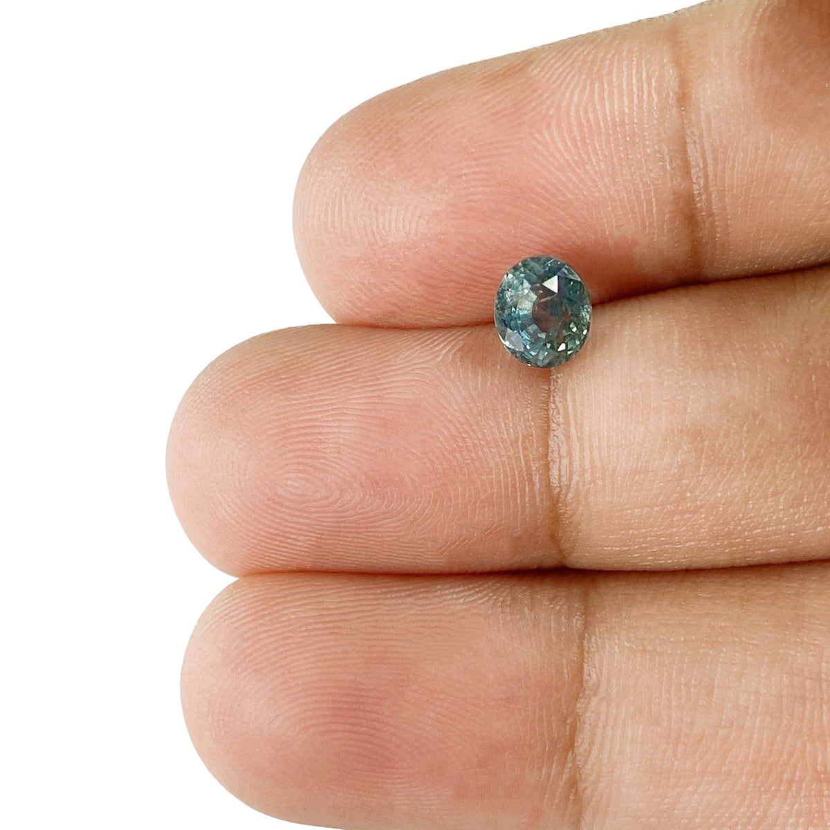 1.04ct | Brilliant Cut Oval Shape Blue Montana Sapphire-Modern Rustic Diamond