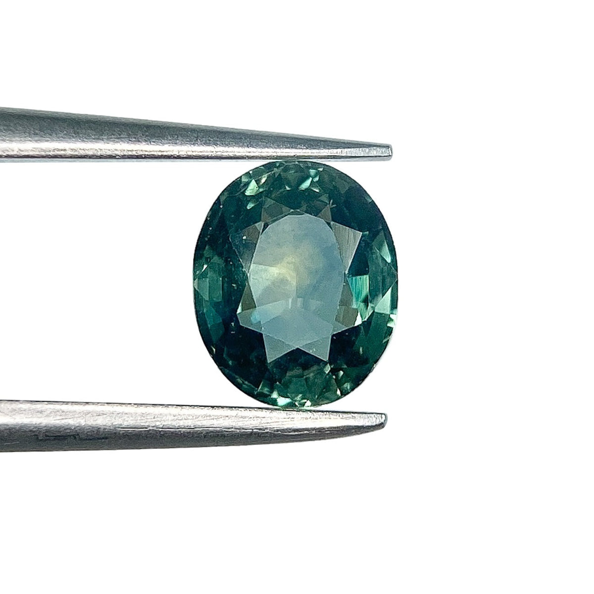 1.04ct | Brilliant Cut Oval Shape Green Montana Sapphire-Modern Rustic Diamond