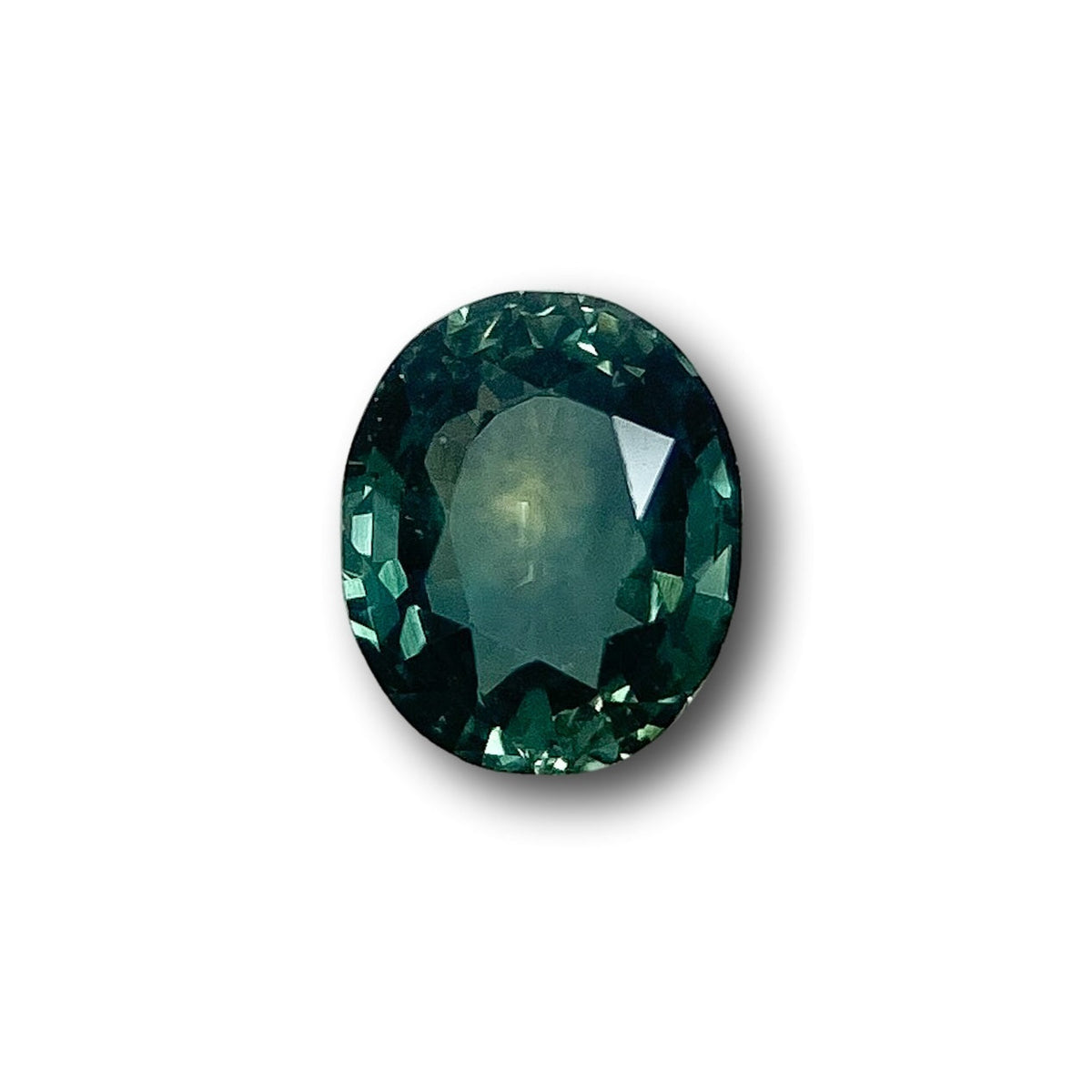 1.04ct | Brilliant Cut Oval Shape Green Montana Sapphire-Modern Rustic Diamond