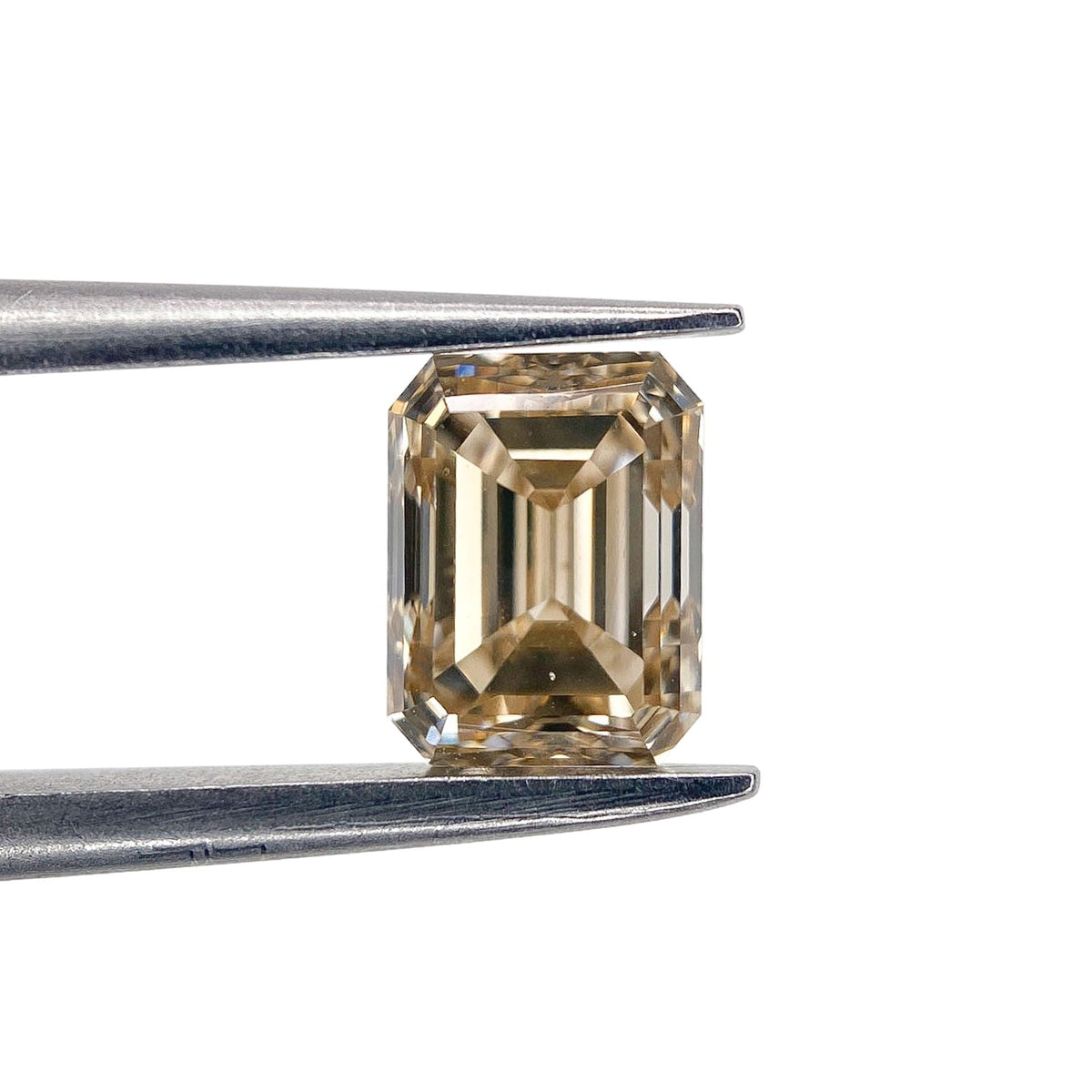 1.04ct | Champagne VS Emerald Shape Step Cut Diamond-Modern Rustic Diamond