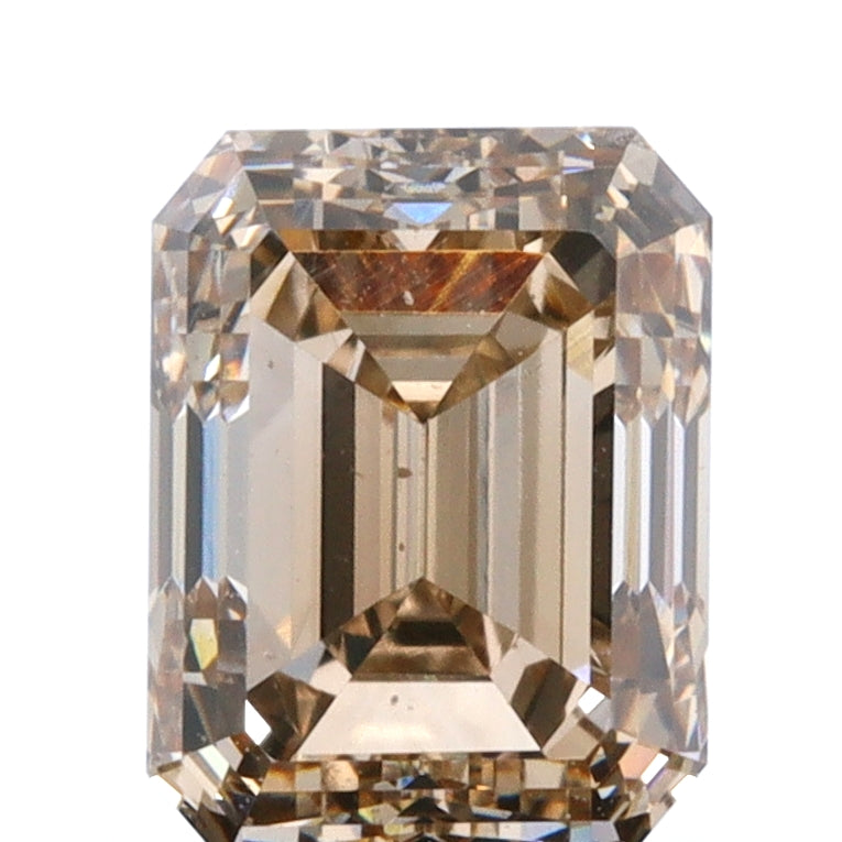 1.04ct | Champagne VS Emerald Shape Step Cut Diamond-Modern Rustic Diamond