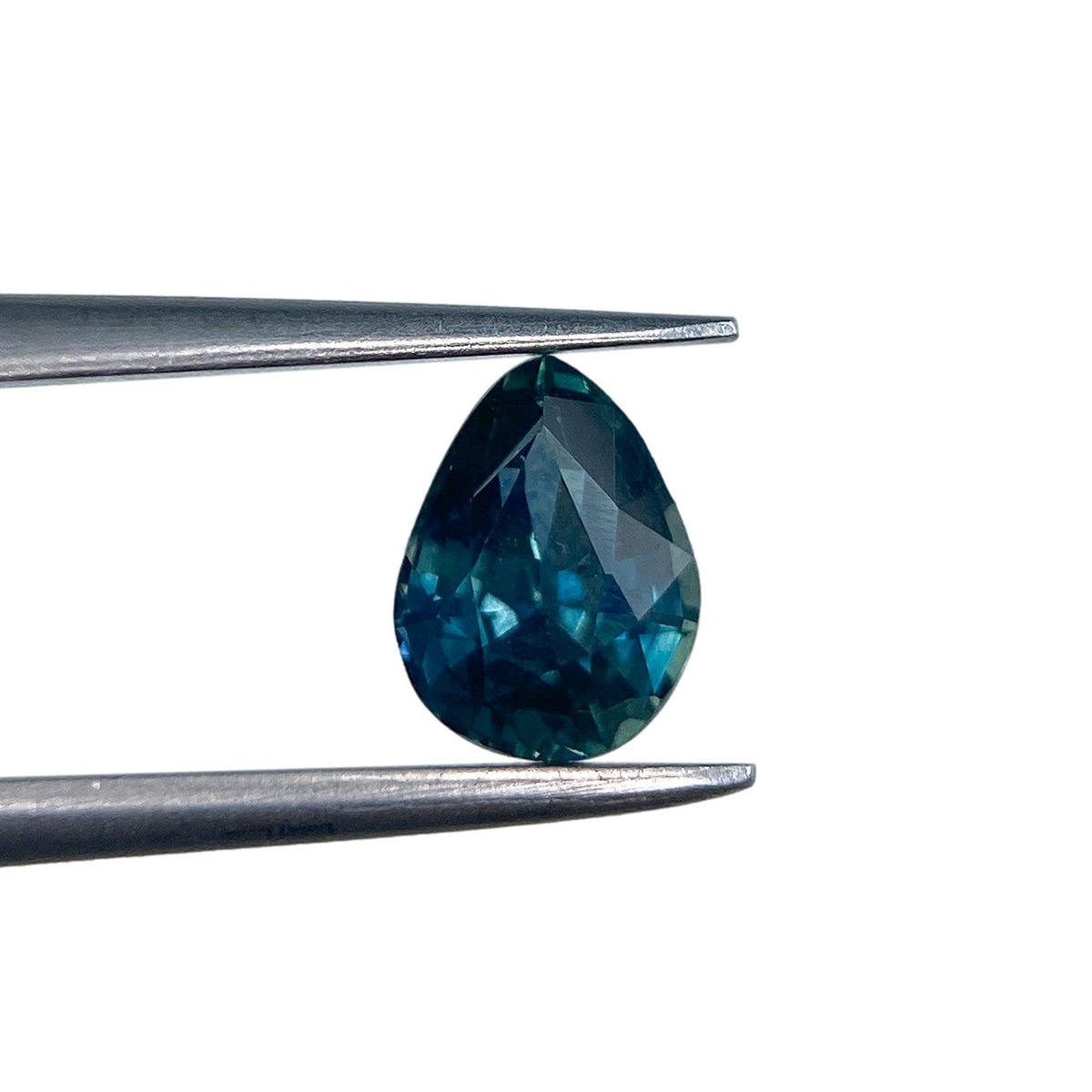 1.05ct | Brilliant Cut Pear Shape Blue Montana Sapphire-Modern Rustic Diamond