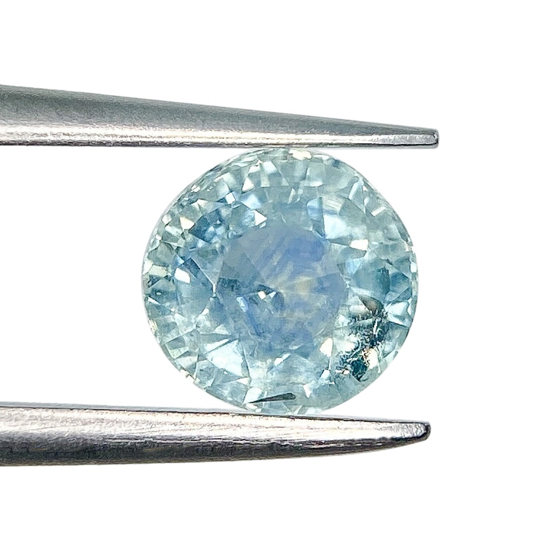 1.05ct | Brilliant Cut Round Shape Green Montana Sapphire-Modern Rustic Diamond