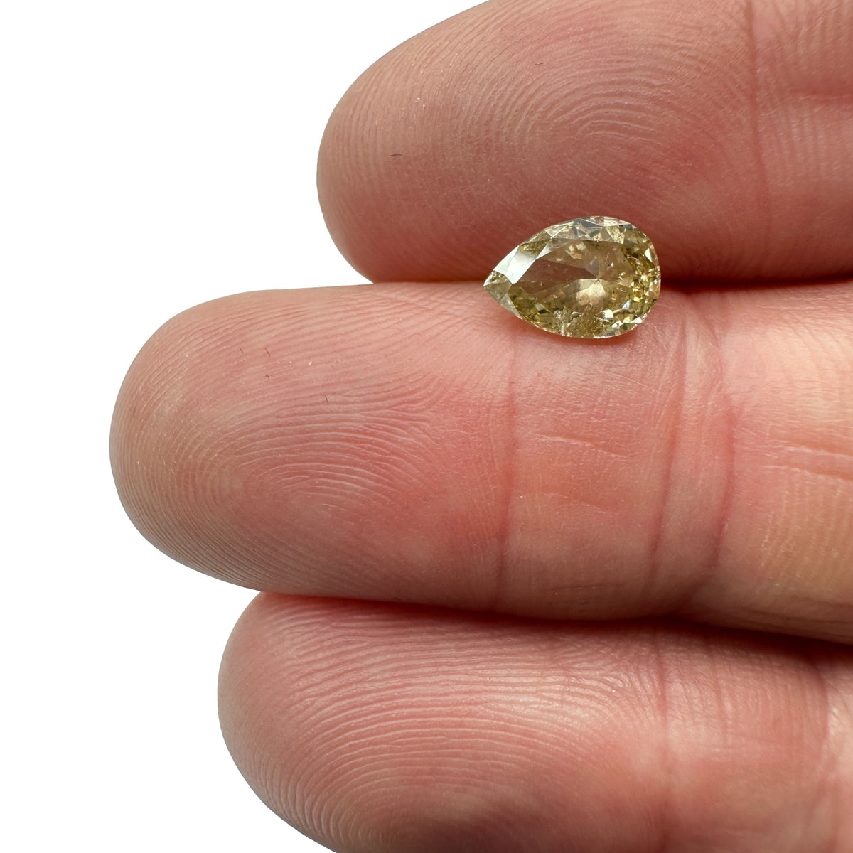 1.05ct | Champagne SI Pear Shape Brilliant Cut Diamond-Modern Rustic Diamond