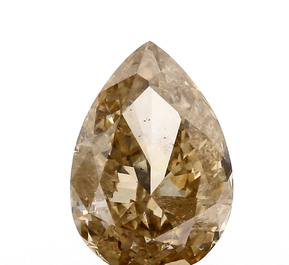 1.05ct | Champagne SI Pear Shape Brilliant Cut Diamond-Modern Rustic Diamond