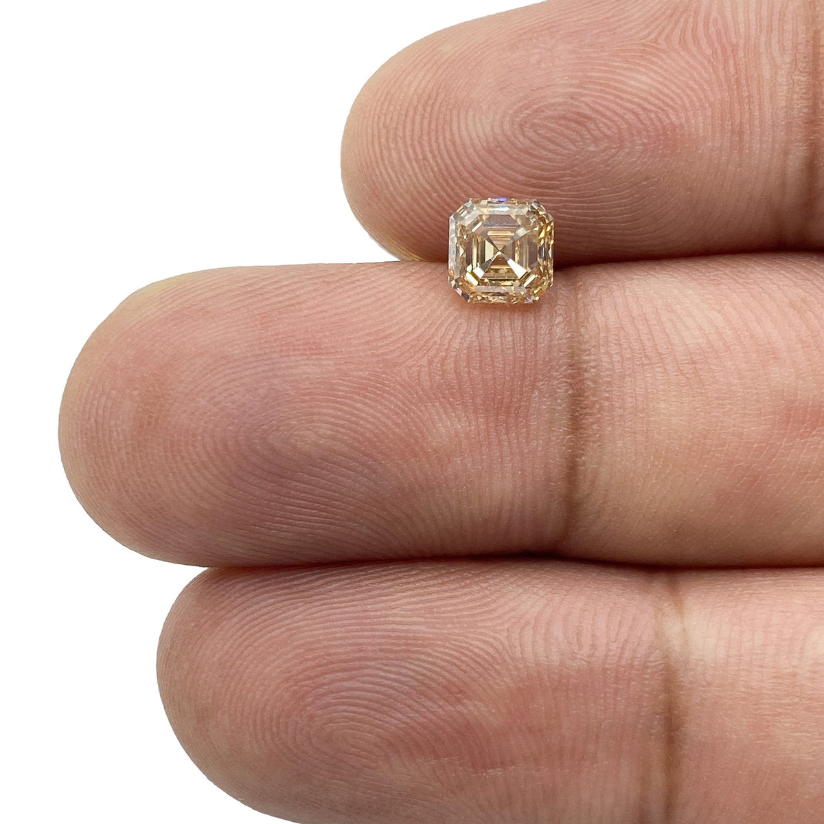 1.07ct | Champagne VVS Asscher Shape Step Cut Diamond-Modern Rustic Diamond