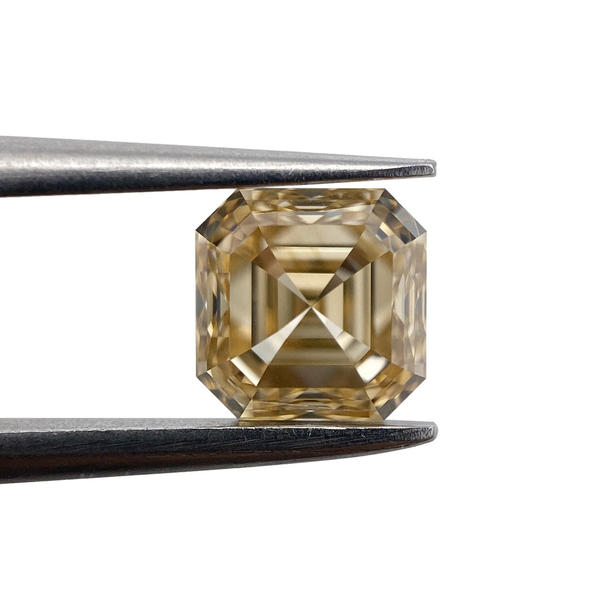 1.07ct | Champagne VVS Asscher Shape Step Cut Diamond-Modern Rustic Diamond