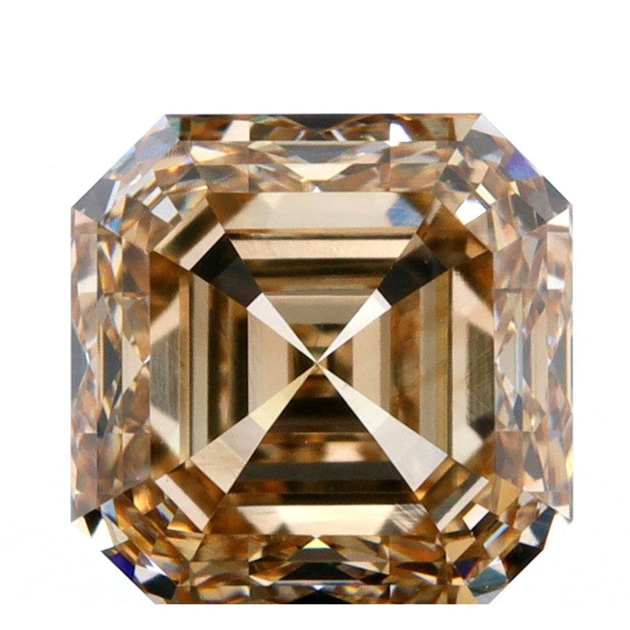 1.07ct | Champagne VVS Asscher Shape Step Cut Diamond-Modern Rustic Diamond