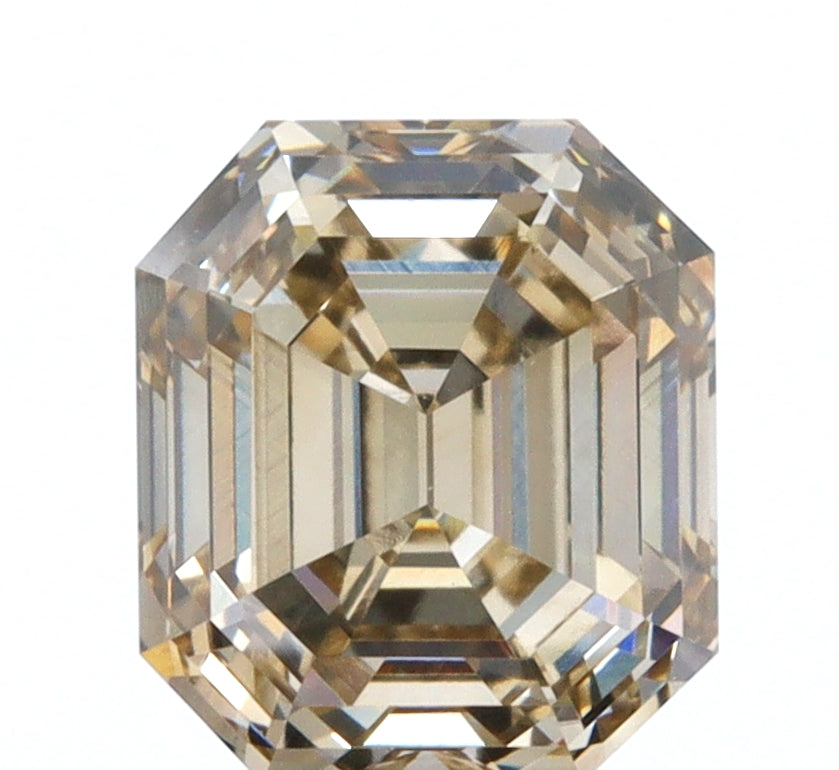 1.07ct | Champagne VVS Emerald Shape Step Cut Diamond-Modern Rustic Diamond