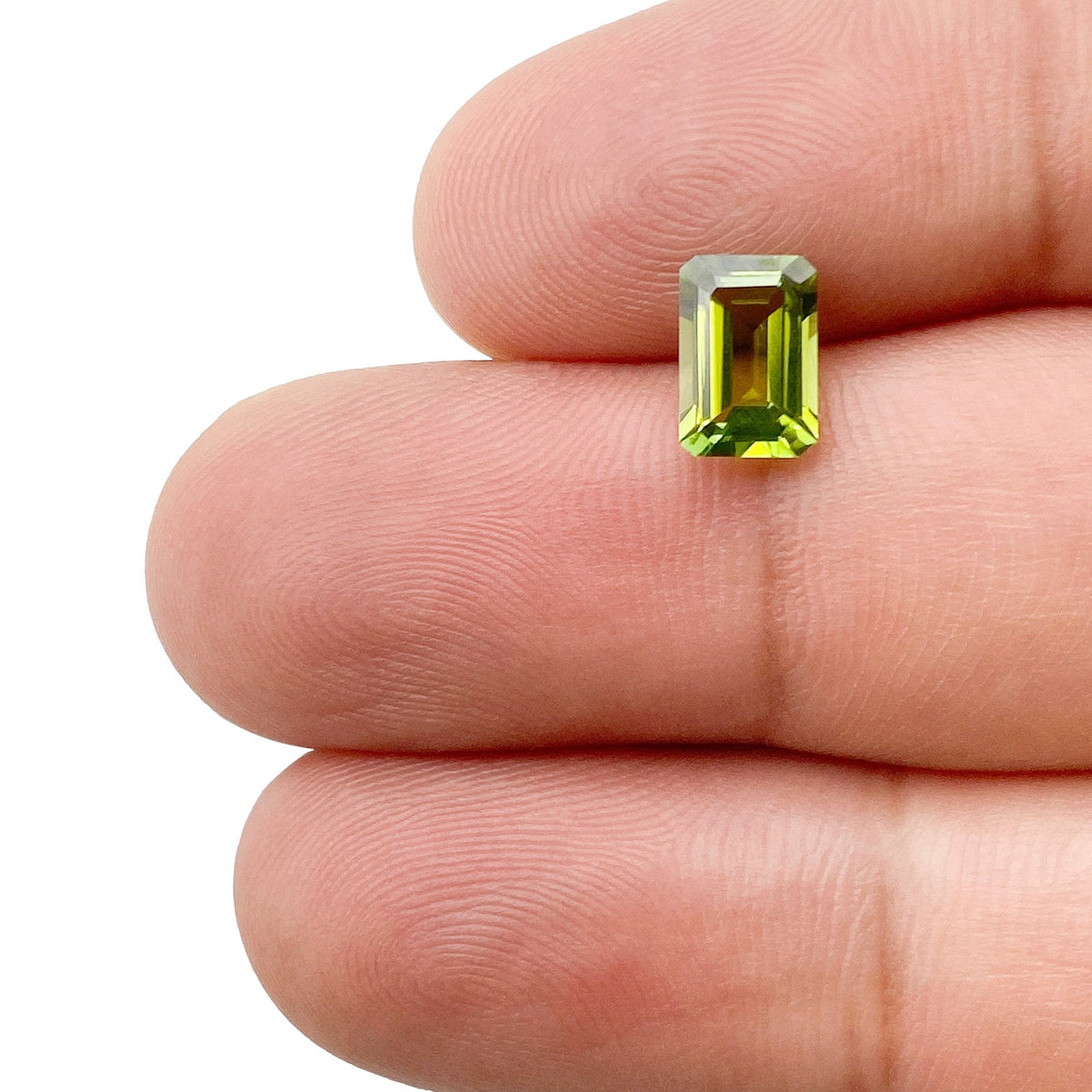 1.07ct | Emerald Shape Step Cut Tourmaline-Modern Rustic Diamond