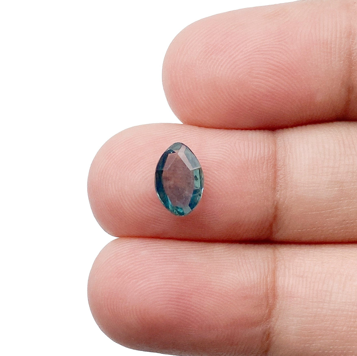 1.08ct | Portrait Cut Moval Shape Blue Montana Sapphire-Modern Rustic Diamond