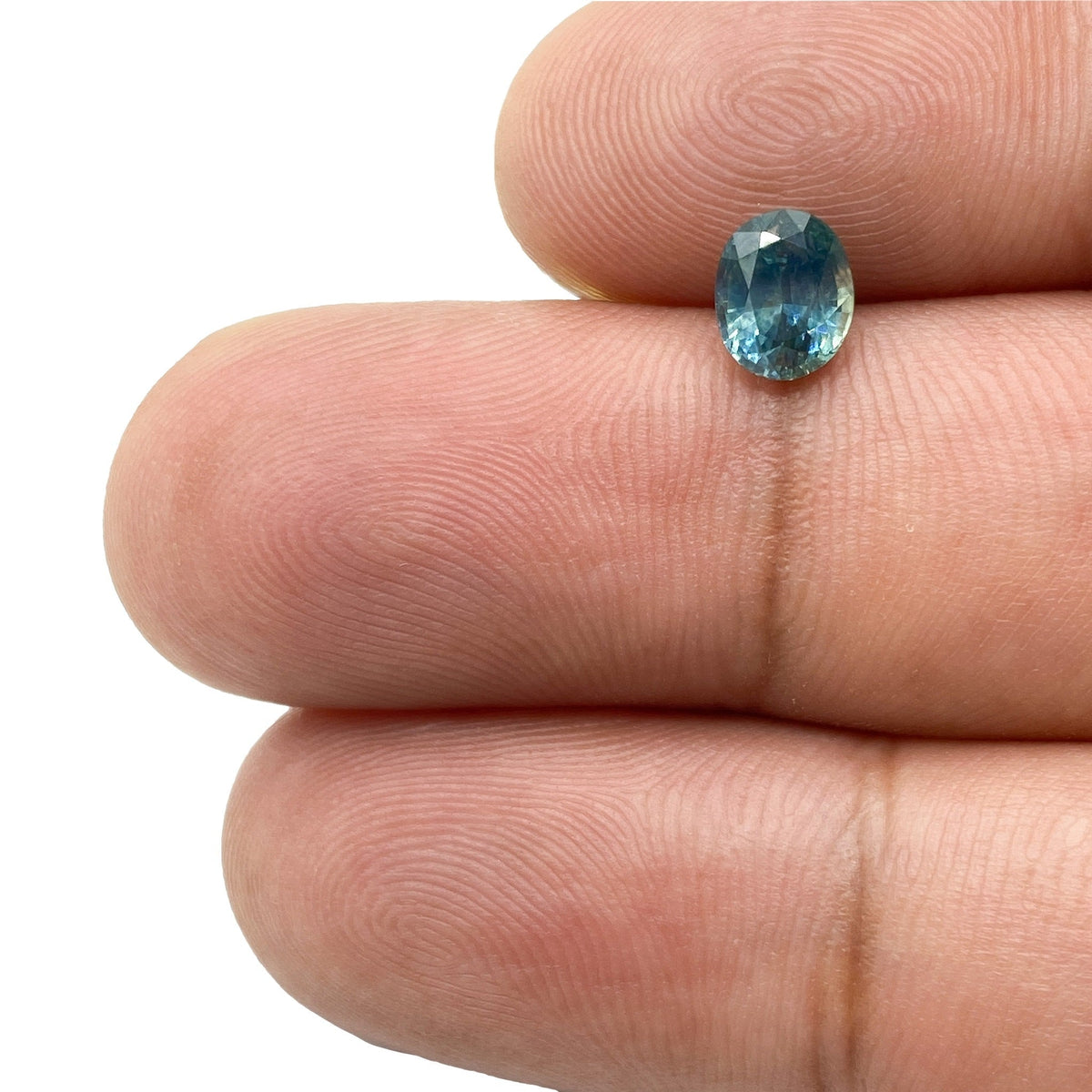 1.09ct | Brilliant Cut Oval Shape Blue Montana Sapphire-Modern Rustic Diamond