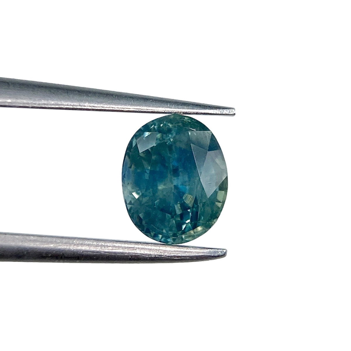 1.09ct | Brilliant Cut Oval Shape Blue Montana Sapphire-Modern Rustic Diamond