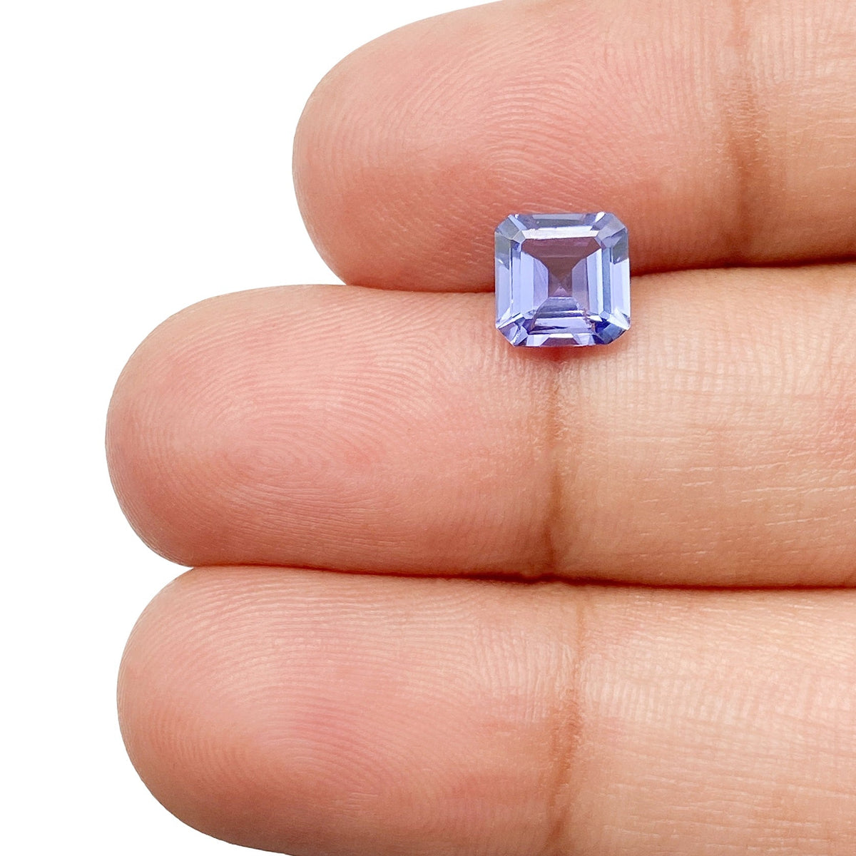 1.10ct | Asscher Shape Step Cut Tanzanite-Modern Rustic Diamond