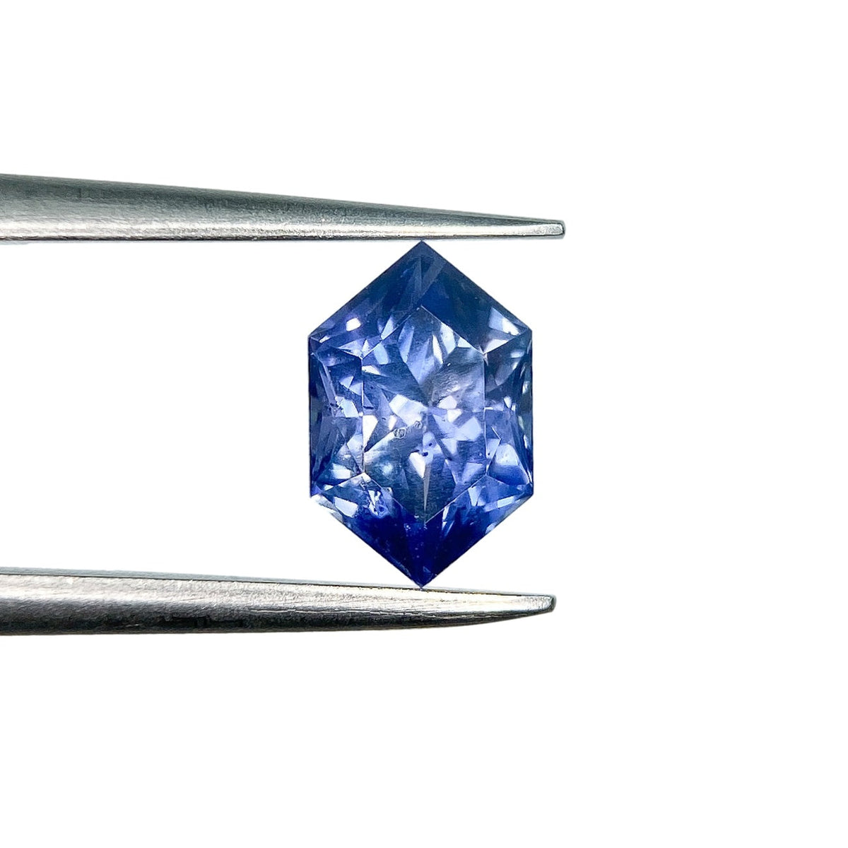 1.10ct | Brilliant Cut Hexagon Shape Blue Sapphire-Modern Rustic Diamond