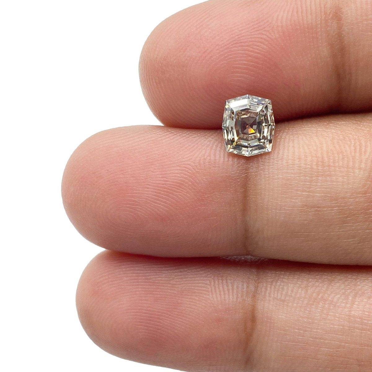 1.10ct | Champagne VVS Octagonal Shape Step Cut Diamond-Modern Rustic Diamond