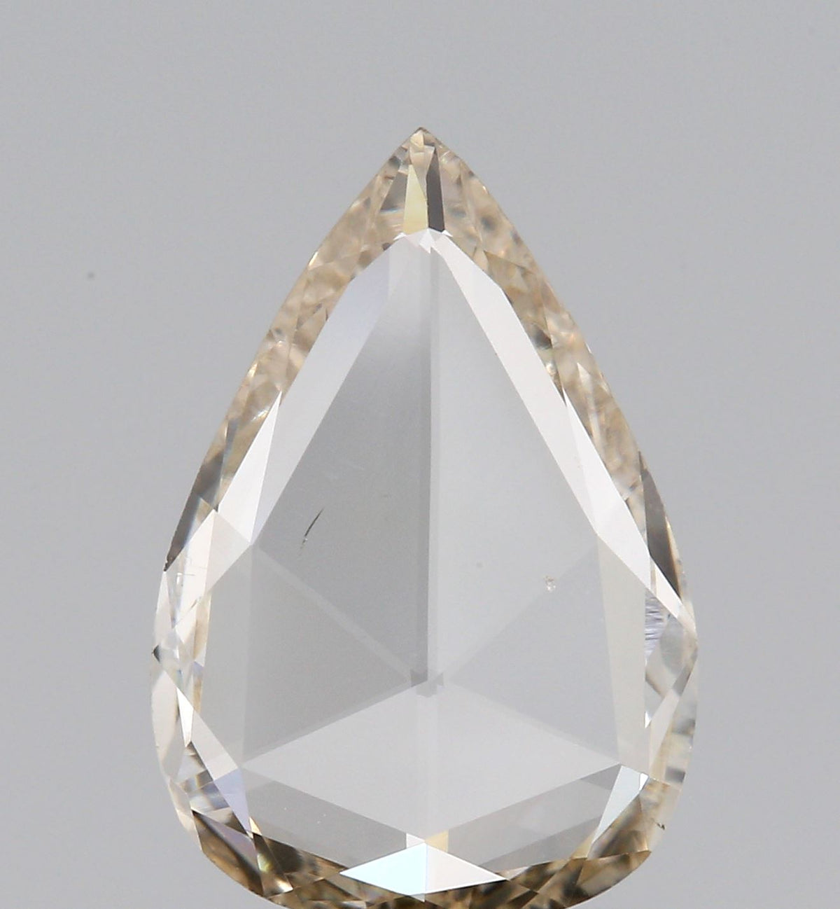 1.11ct | Champagne VVS Pear Shape Rose Cut Diamond-Modern Rustic Diamond