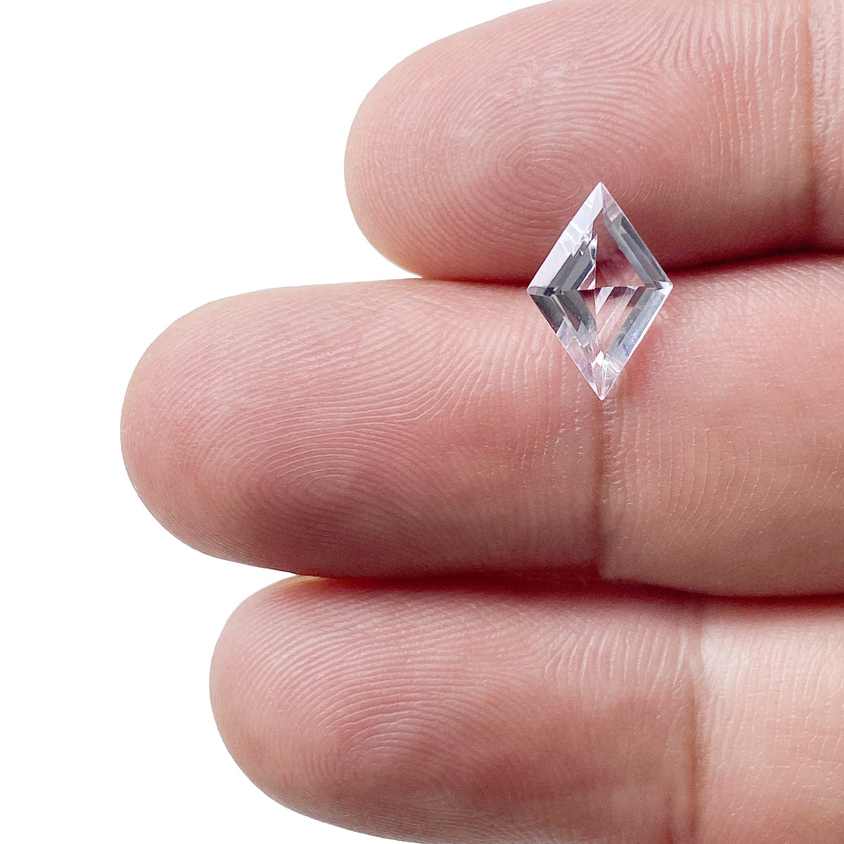 1.11ct | Lozenge Shape Step Cut Morganite-Modern Rustic Diamond