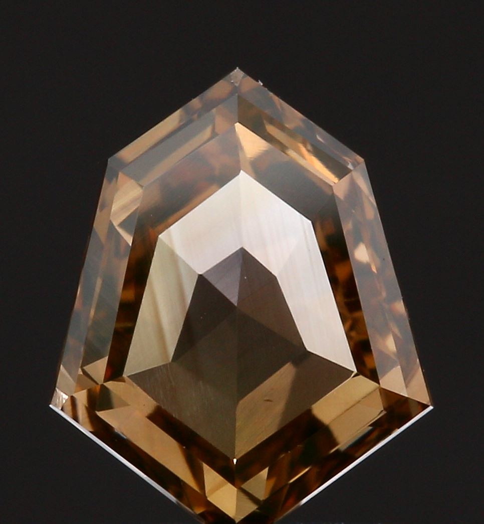 1.12ct | Champagne VVS Shield Shape Rose Cut Diamond-Modern Rustic Diamond
