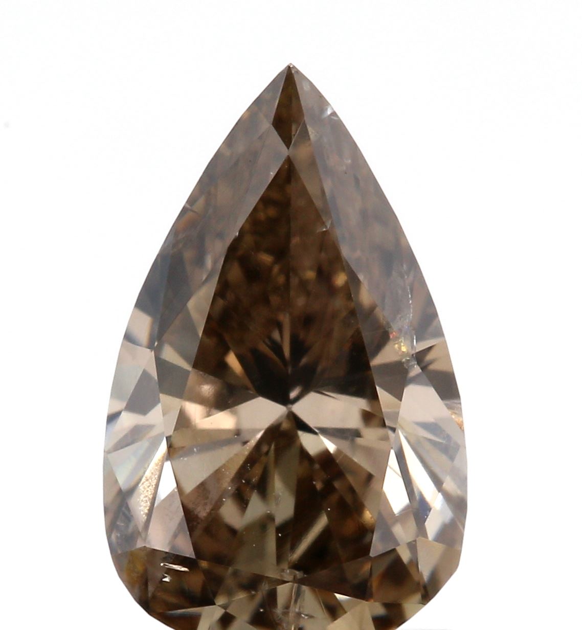 1.12ct | Cognac VS-SI Pear Shape Brilliant Cut Diamond-Modern Rustic Diamond