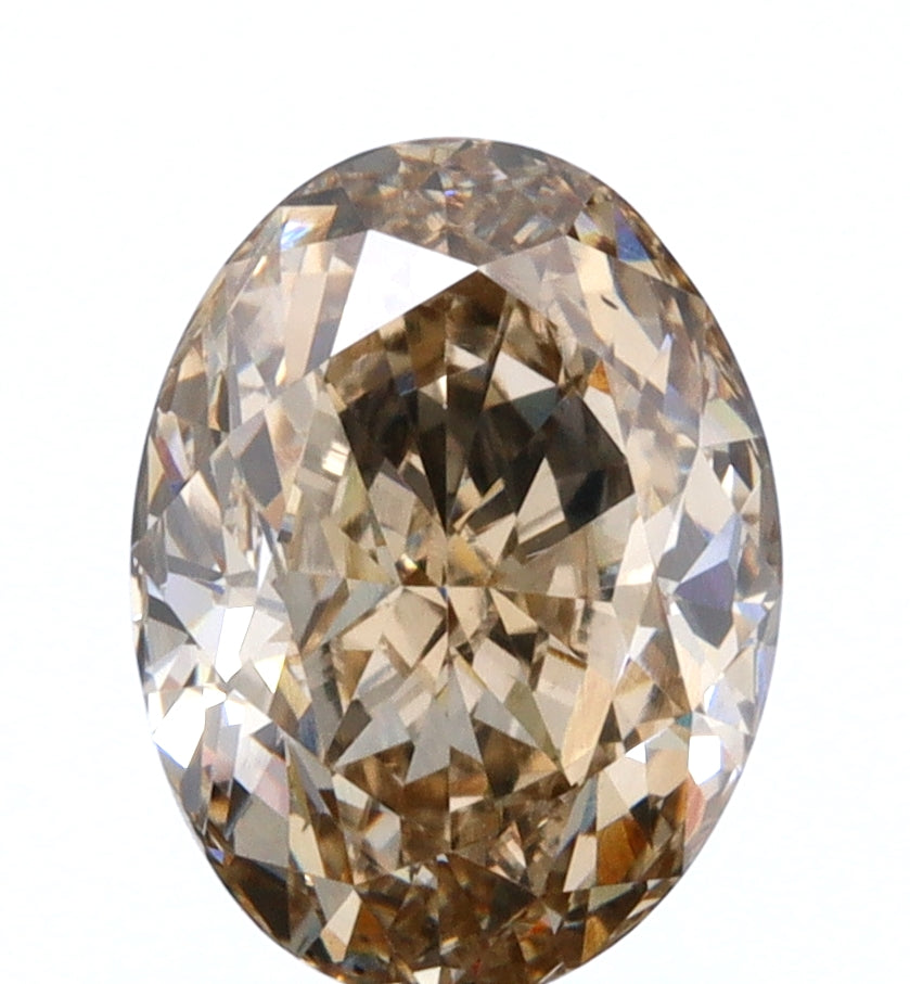 1.13ct | Champagne VS Oval Shape Brilliant Cut Diamond-Modern Rustic Diamond