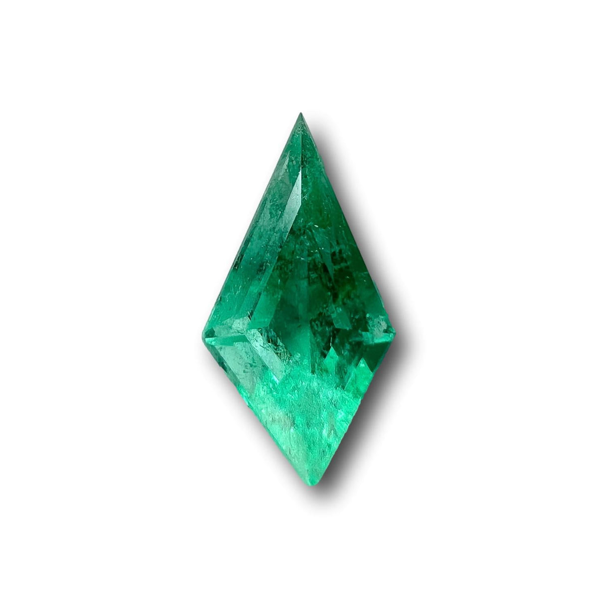 1.13ct | Step Cut Kite Shape Muzo Origin Emerald-Modern Rustic Diamond