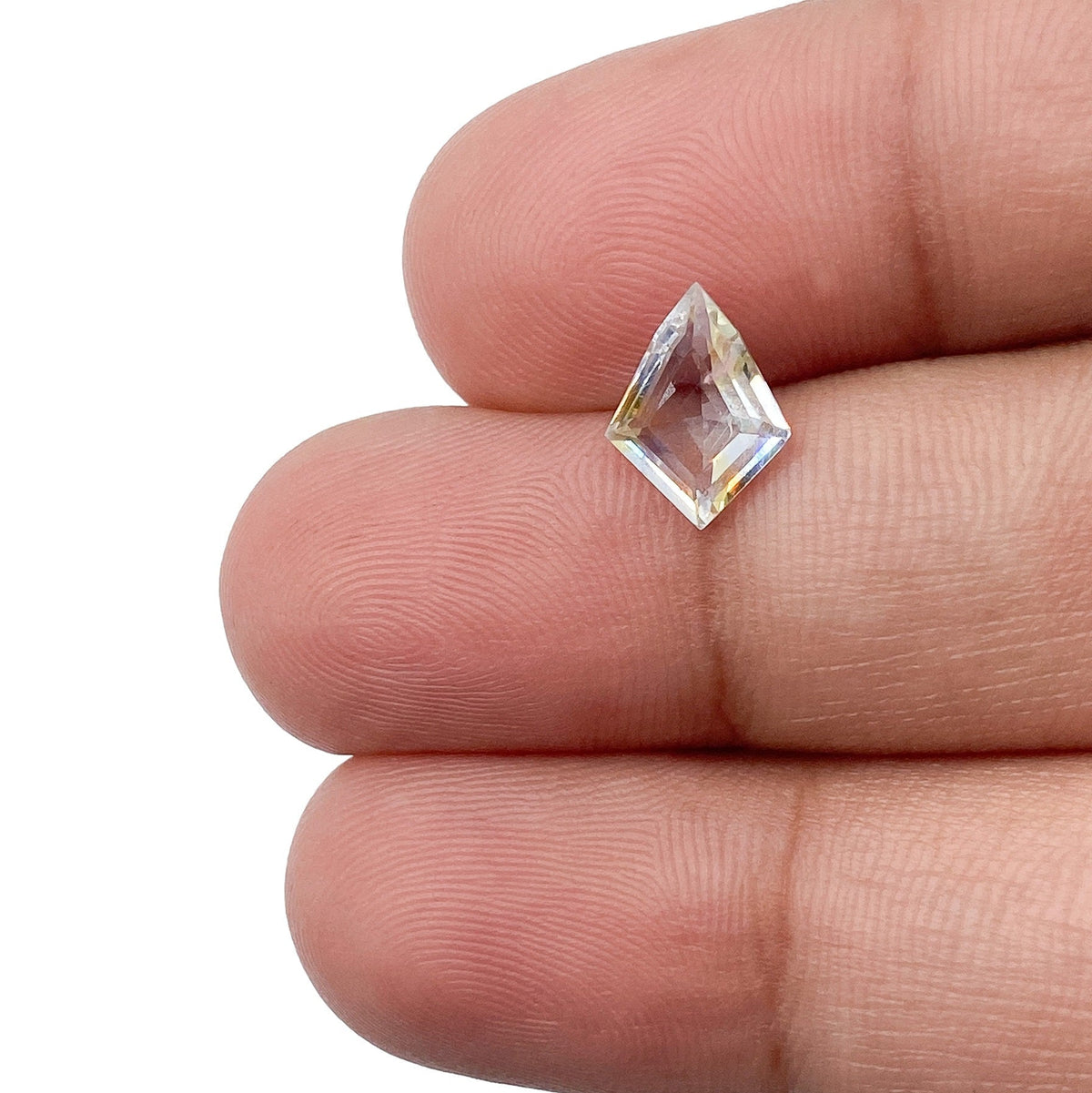 1.13ct | Step Cut Kite Shape Yellow White Montana Sapphire-Modern Rustic Diamond