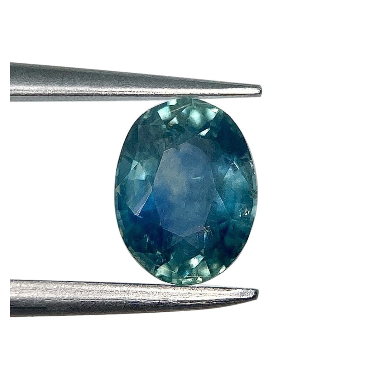 1.14ct | Brilliant Cut Oval Shape Blue Montana Sapphire-Modern Rustic Diamond