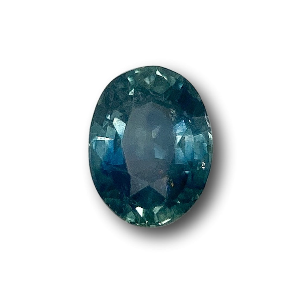 1.14ct | Brilliant Cut Oval Shape Blue Montana Sapphire-Modern Rustic Diamond