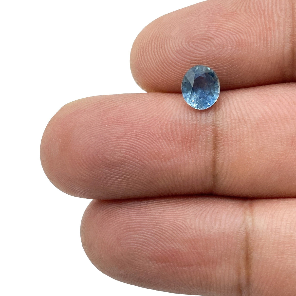 1.15ct | Brilliant Cut Oval Shape Blue Montana Sapphire-Modern Rustic Diamond