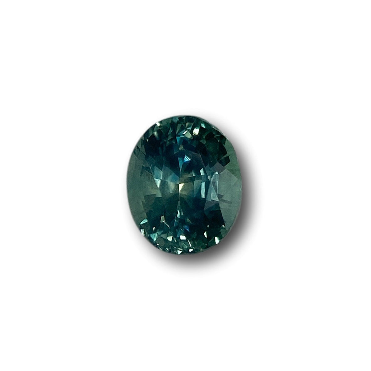 1.15ct | Brilliant Cut Oval Shape Green Montana Sapphire-Modern Rustic Diamond