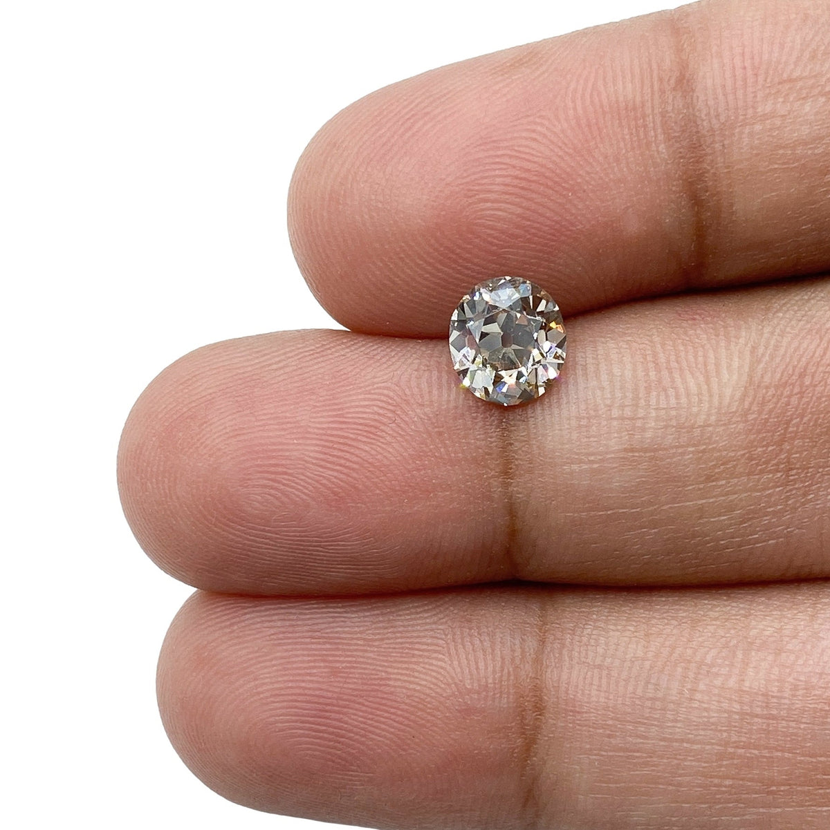 1.15ct | Champagne VVS Oval Shape Old Mine Cut Diamond-Modern Rustic Diamond