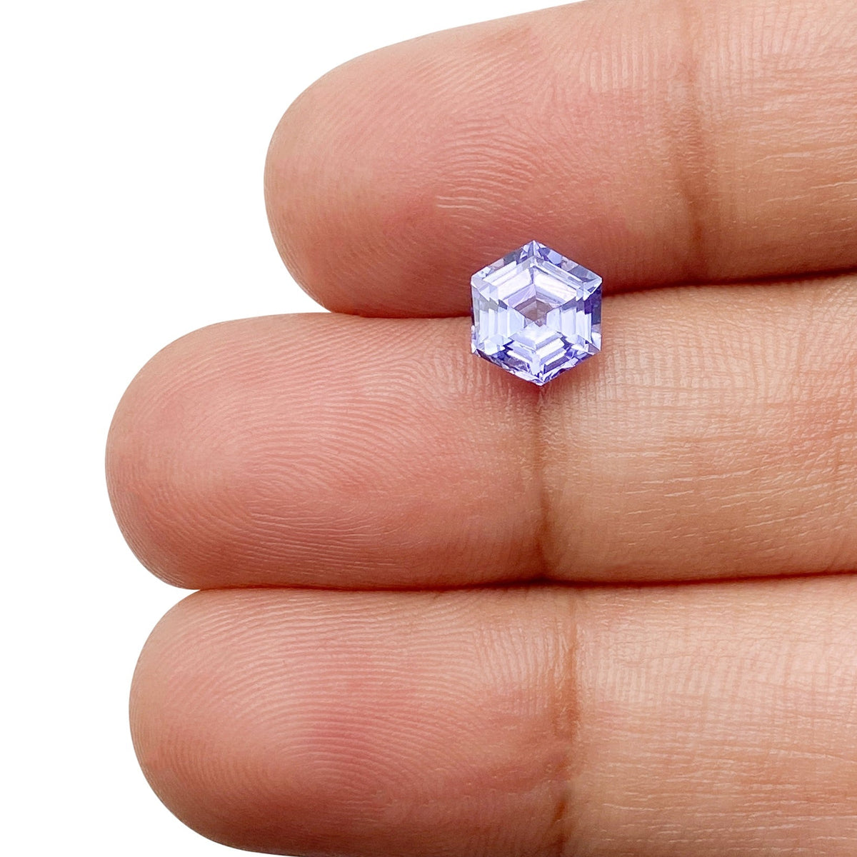 1.15ct | Hexagon Shape Step Cut Tanzanite-Modern Rustic Diamond