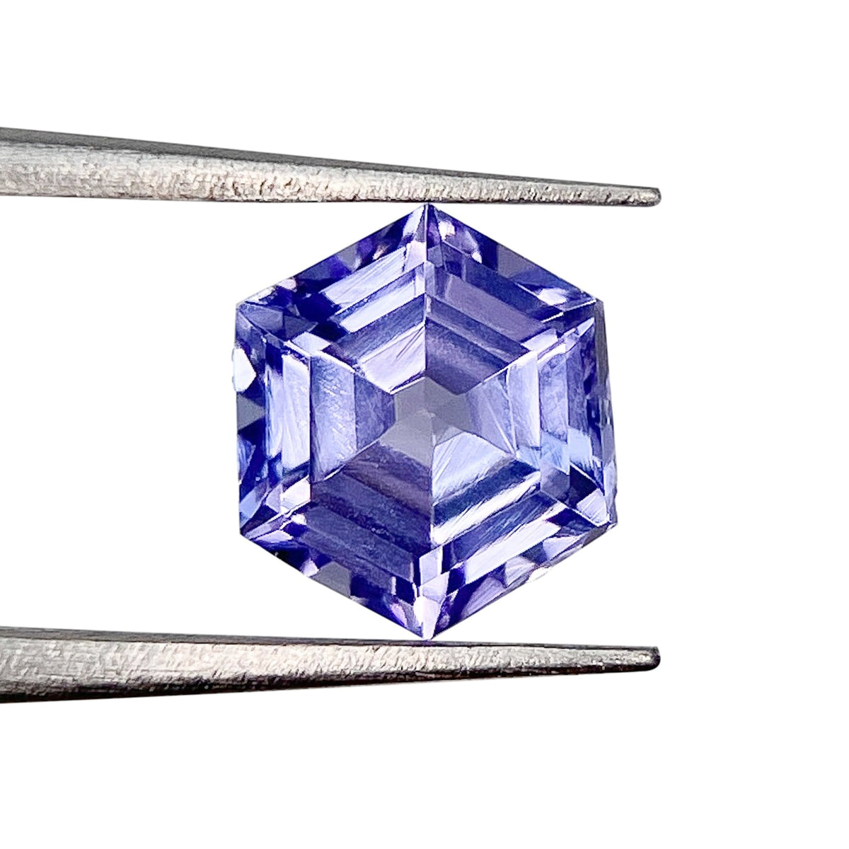 1.15ct | Hexagon Shape Step Cut Tanzanite-Modern Rustic Diamond