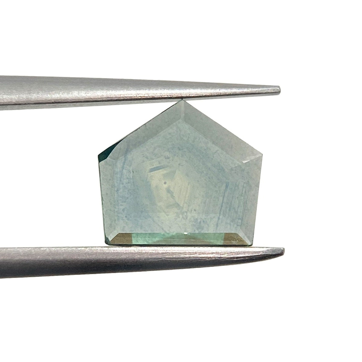 1.16ct | Portrait Cut Shield Shape Blue Green Montana Sapphire-Modern Rustic Diamond