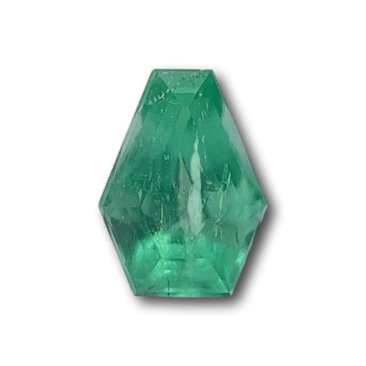 1.16ct | Step Cut Shield Shape Muzo Origin Emerald-Modern Rustic Diamond