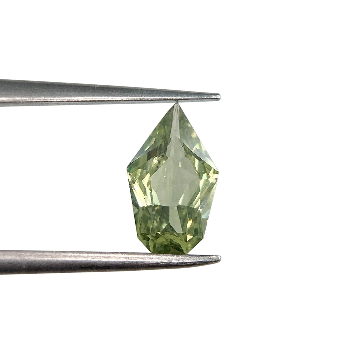 1.17ct | Brilliant Cut Shield Shape Green Sapphire-Modern Rustic Diamond