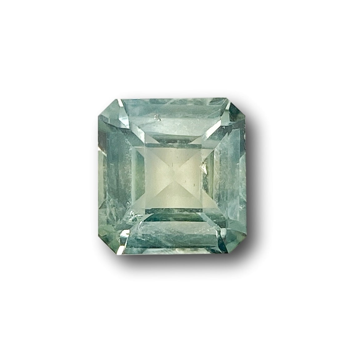 1.18ct | Asscher Cut Green Montana Sapphire-Modern Rustic Diamond