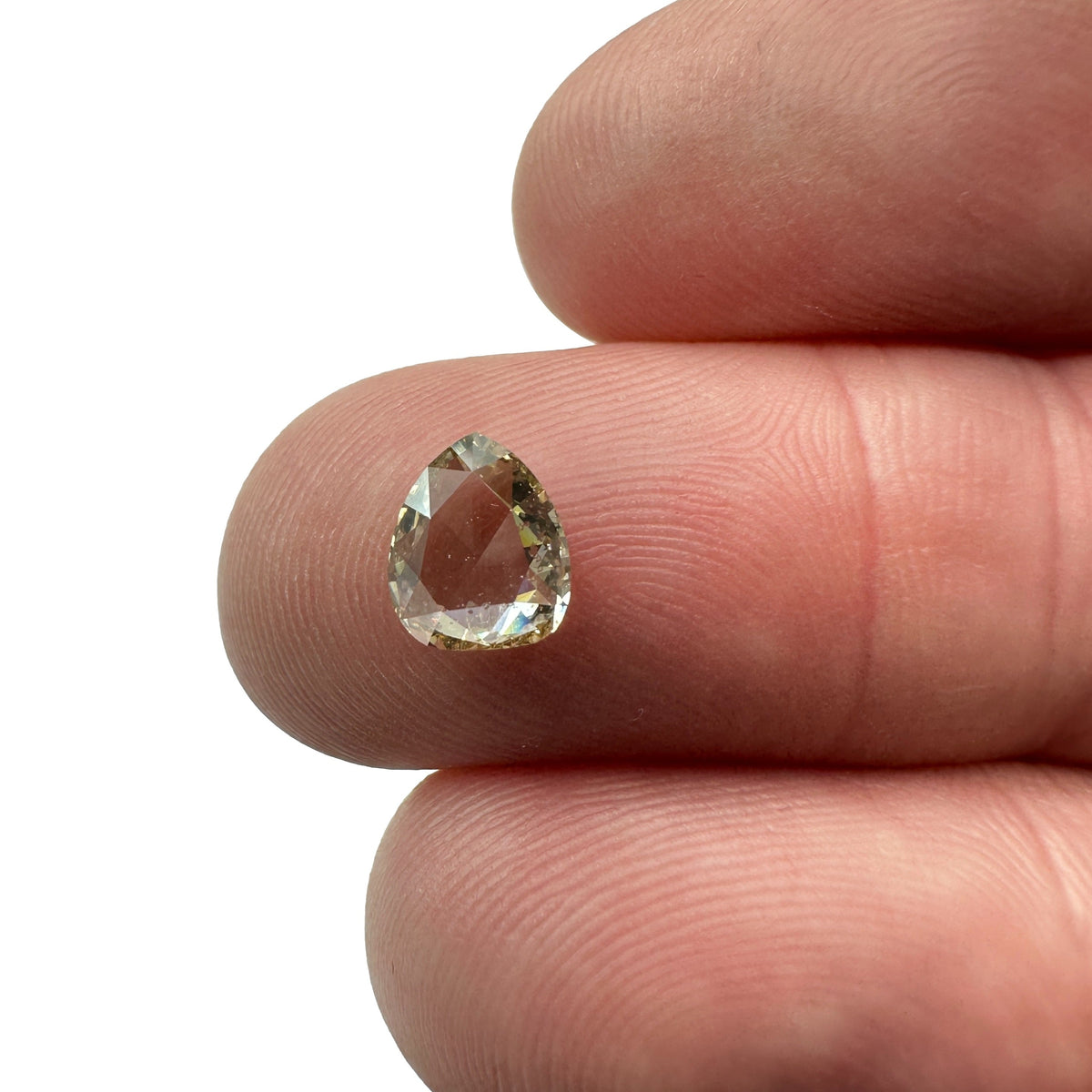 1.18ct | Champagne SI Pear Shape Rose Cut Diamond-Modern Rustic Diamond